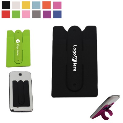 Silicone Kickstand Phone Wallet & Stand