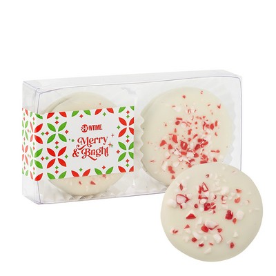 Belgian Chocolate Oreos® Gift Box - 2 Piece White Chocolate Peppermint