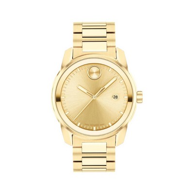 Movado BOLD Gents Ionic Gold Plated Steel Case Watch