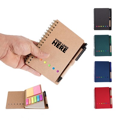 Spiral Notebook Notepad With Pen