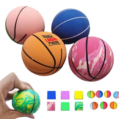 High Bounce Solid Toy Basketball Stress Ball Kid's Elastic Bouncer