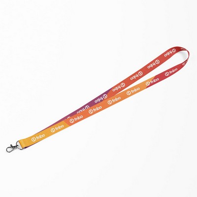 3/8" Full Color Satin Finish Lanyard w/Single Attachment (Import Air Rush)