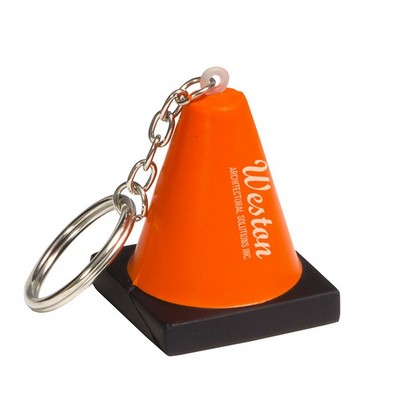 Construction Cone Stress Reliever Keychain