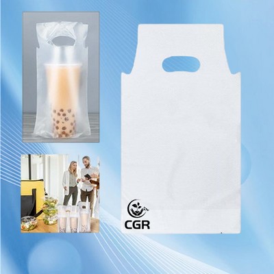 Clear Single Cup Plastic Bag with Handle