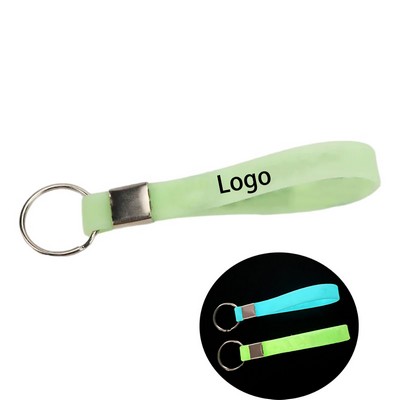 Glow in the Dark Wristband Keychain