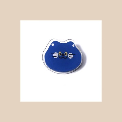 Cute Cat Shaped Acrylic Album Memo Clip Bag Binder Sealing Clip Food Bag Clamp-Two Sides Imprint