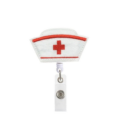 Nurse Felt Embroidery Pull Reel/Badge Reel