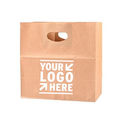 Kraft Paper Take Out Food Tote Bag