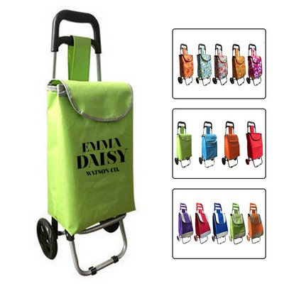 Foldable Shopping Cart w/Wheel & Bag