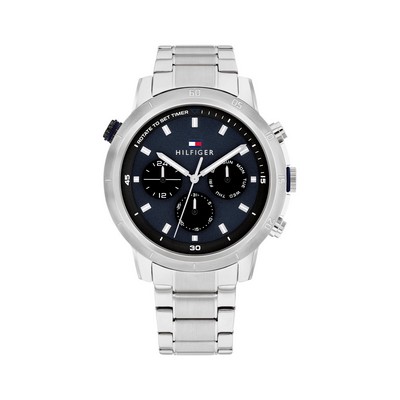 Tommy Hilfiger® Gents Stainless Steel Watch w/Blue Multi-Functional Dial