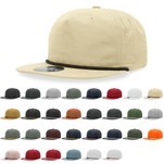 Decky 6032 Classic Rope Cap 5 Panel Flat Bill Hat Snapback