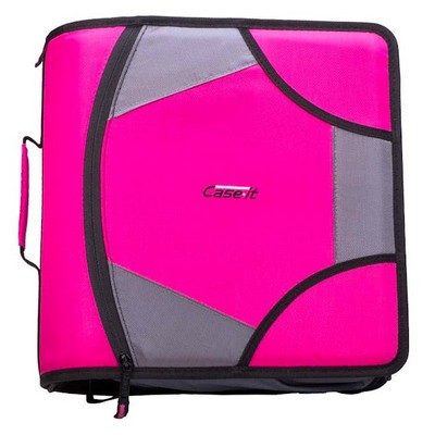 Case-It King Zip Tab Binders - Magenta, 4 (Case of 4)