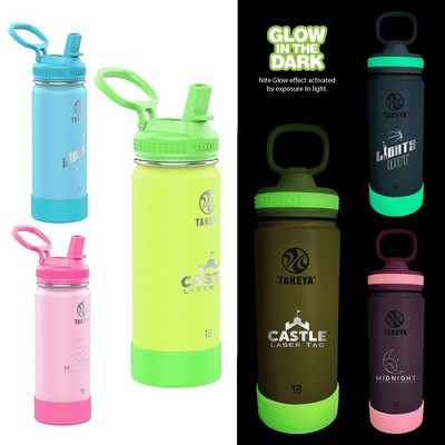 Takeya 18 oz. Actives Glow in the Dark Bottle, Laser Premium