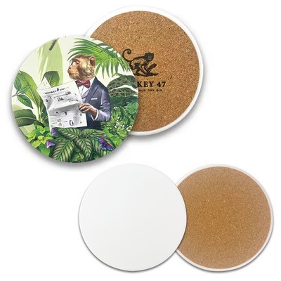 4" Absorbent Ceramic Coaster