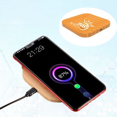 Bamboo Wood 10W Wireless Charging Pad