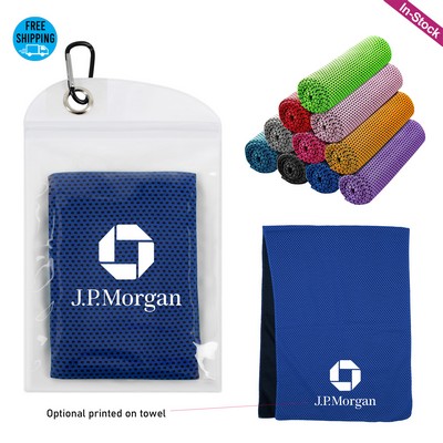 Breathable Cooling Towel with PVC Zip Pocket