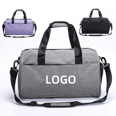 Stylish gym bag with separate shoe compartment