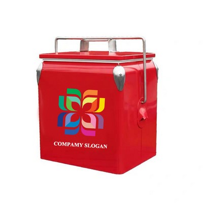 13L Outdoor Metal Ice Cooler