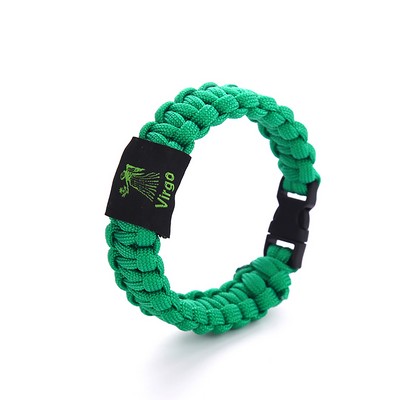 Outdoor Survival Bracelet w/ Woven Label