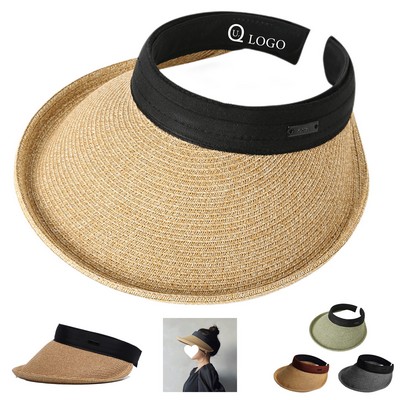 Women'S Wide Brim , Sun Protective Straw Hat