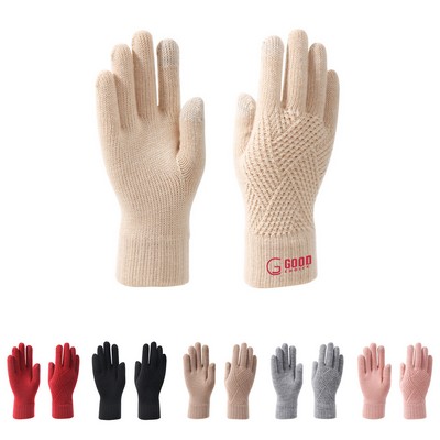 Fleece Women Touch Screen Gloves