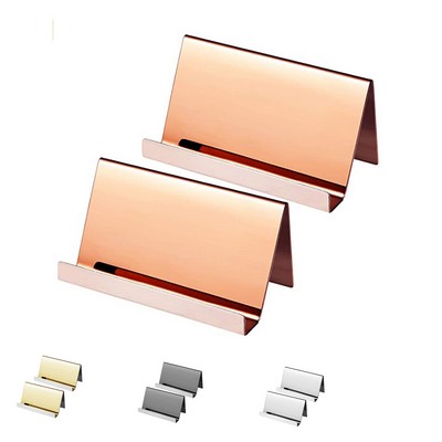 Stainless Steel Desktop Business Card Holder