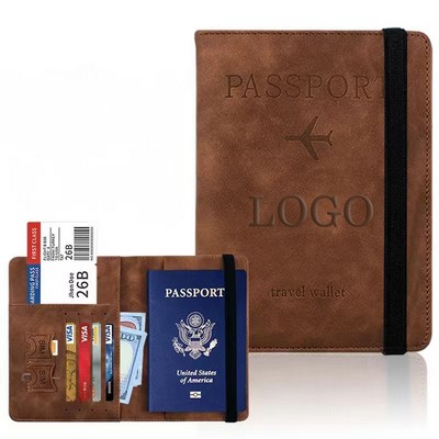 Leather Passport Travel Wallet