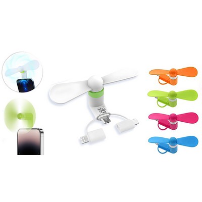 Portable 3-in-1 Smartphone Cooling Fan