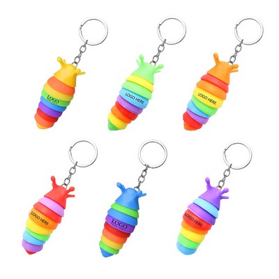 Mini Fidget Slug Key-Chain Toys