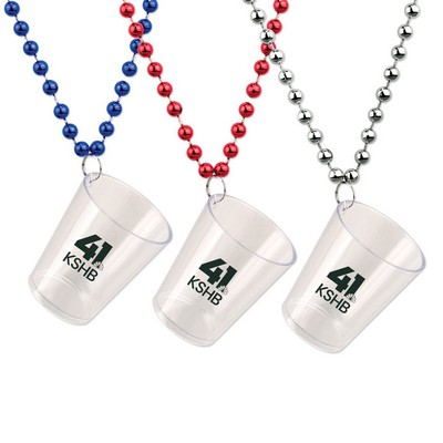 2Oz. Shot Glass Bead Necklace