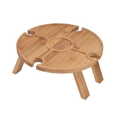 Wooden Folding Wine Picnic Table