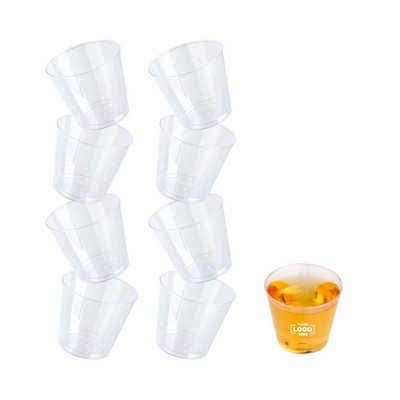 1oz Clear Plastic Shot Glasses Disposable Cups