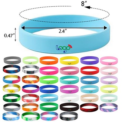 Custom Logo and Message Rubber Bracelets Personalized Silicone Wristbands