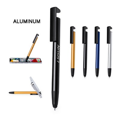 Aluminum Ballpoint Pen with Mobile Holder