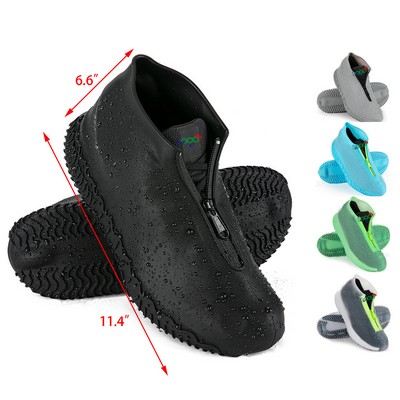 Waterproof Rain Shoe Covers with Zipper