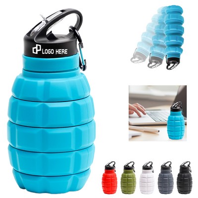 20Oz Grenade-Shaped Silicone Water Bottle