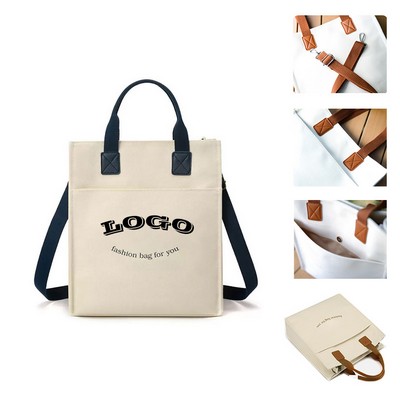 High And Thickened Pocket Cotton Canvas Tote Bag