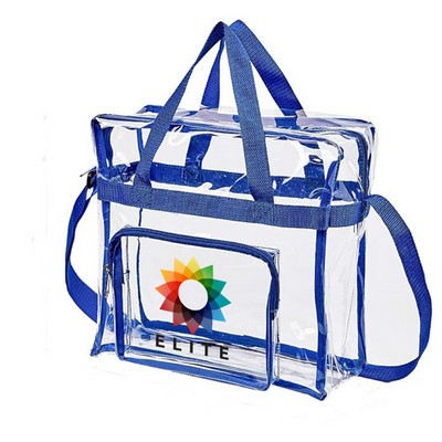 ClearPass Clear Handbag w/ Front Zipper Pocket