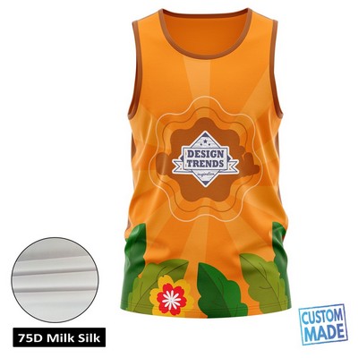 Unisex and Kids' Sublimation Jersey Style Tank Top - 2-Way Stretch Performance Interlock