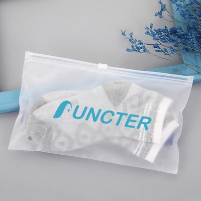 7.9 x 5.5 Inch Horizontal Matte Frosted Storage Bag Waterproof Zip-Lock Seal Storage Bag Pack Pouch