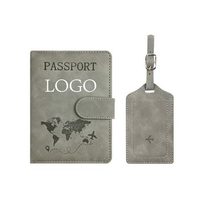 PU Leather Passport Holder Set