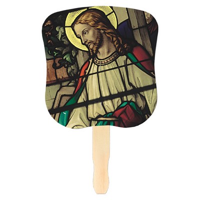 Jesus Stock Design Hand Fan (Four Color Process)