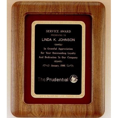 Manchester Series Walnut Plaque w/ Black Velour Background (12"x15")