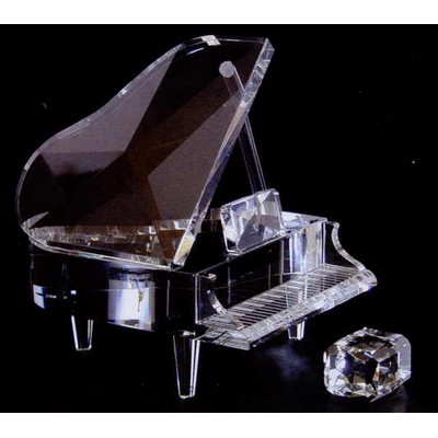 Optic Crystal Large Piano Figurine Set