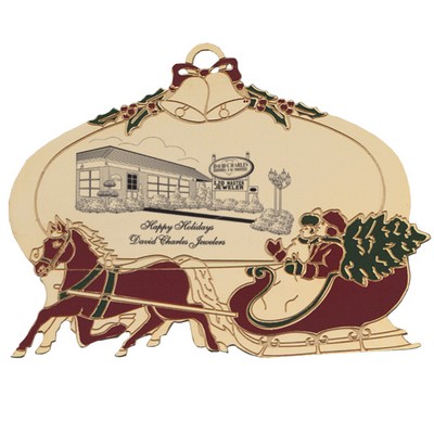 Horse & Sleigh Holiday Ornament