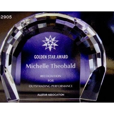 Optic Crystal Faceted Art Award (5"x6"x1½")