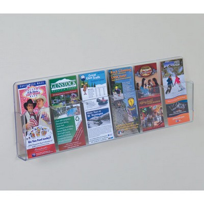 Clear Acrylic Wall Rack w/6 Adjustable Pockets