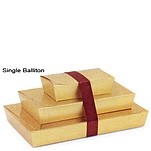 Gold & White Single Layer Ballotin Candy Box Pad (1/2 Lb.)