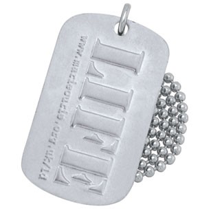 Embossed Aluminum Dog Tag (4-5 Weeks)