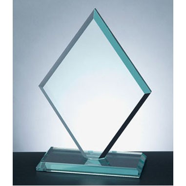 Beveled Diamond Award w/ Slant Edge Base (Medium)